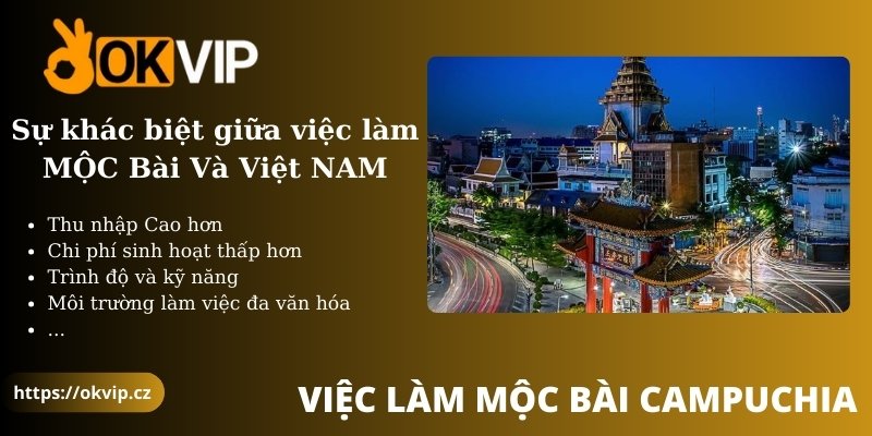 Sự khác biệt giữa việc làm Mộc Bài và Việt Nam